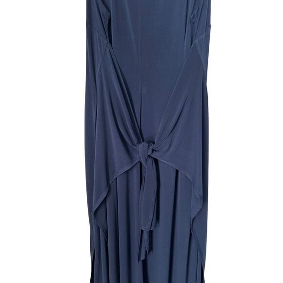 Lane Bryant Dress Womens Size 18/20 Blue Sleeveless Tie Back Crewneck Midi (2) - Picture 6 of 14